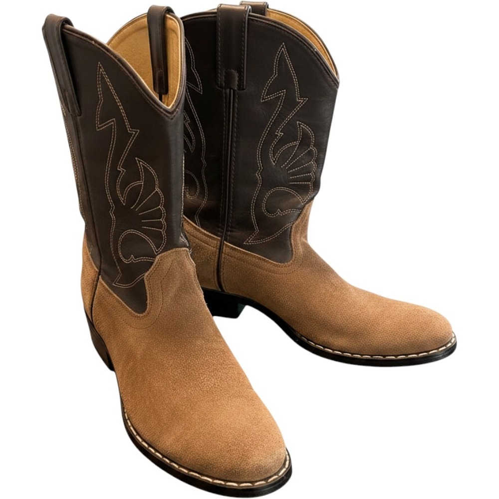 Masterson Boot Co Mens Brown Suede Western Cowboy Boots RB2003Y Size 6 D